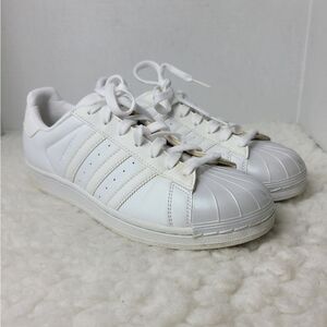 Adidas Superstar Men's Sneaker Size 8.5 Triple White Trainer Shoes